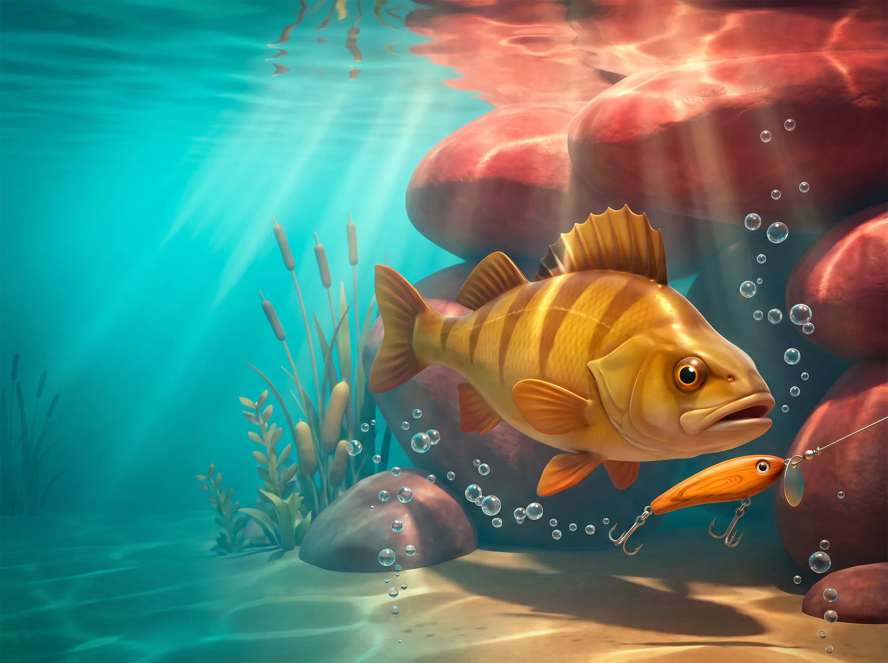 Illustration for The Amber Perch That Followed the Shadows